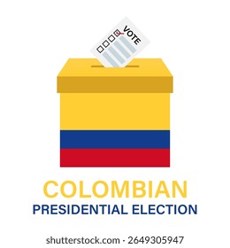 Election in Colombia. Election Concept. Vector Illustration.