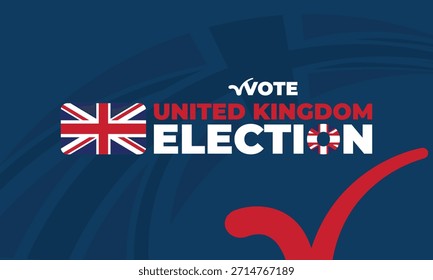 Banner do conceito eleitoral inspirado na bandeira nacional do Reino Unido