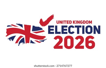 Banner do conceito eleitoral inspirado na bandeira nacional do Reino Unido