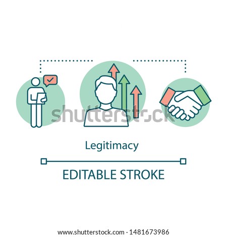 Election concept icon. Legitimacy idea thin line illustration. Candidate rating. Political campaign results. Presidential race. Vector isolated outline drawing. Editable stroke