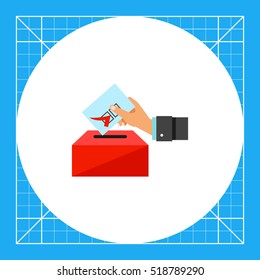 Election Concept with Voting Paper Icon