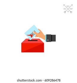 Election Concept with Voting Paper Icon