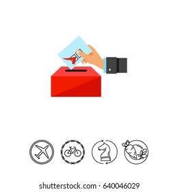 Election Concept with Voting Paper Icon