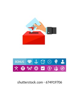 Election Concept with Voting Paper Icon