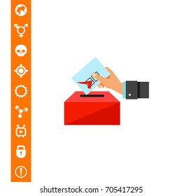 Election Concept with Voting Paper Icon