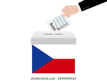 Election in Czech Republic. Election Concept. Vector Illustration.