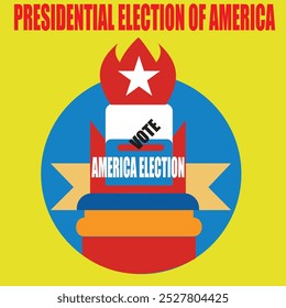 election day icon designs.USA Presidential Election 2024 vector illustration. Poster, card, banner and background.