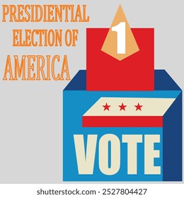 election day icon designs.USA Presidential Election 2024 vector illustration. Poster, card, banner and background.