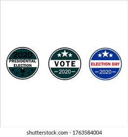 election day logo vector illustration. vote 2020 in USA.