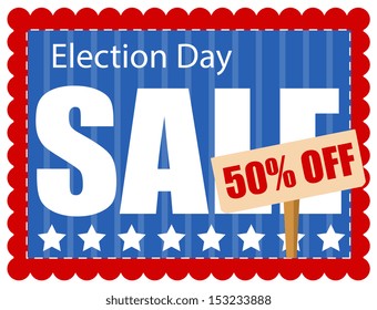 election day sale coupon vector