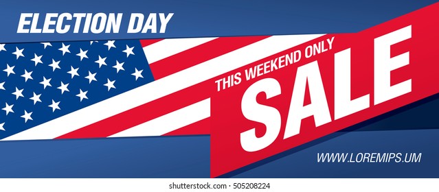 Election day sale. Vector banner