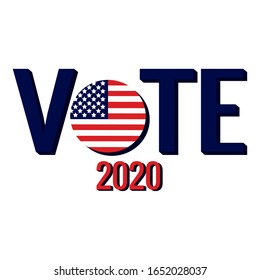 Election day in United States. Presidental election. 2020 - Vector