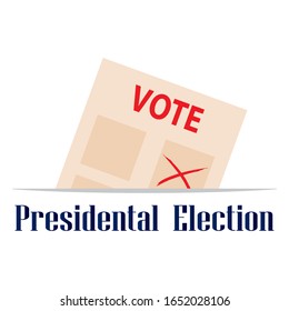 Election day in United States. Presidental election. 2020 - Vector