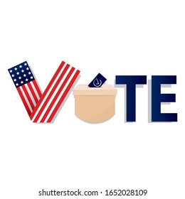 Election day in United States. Presidental election. 2020 - Vector