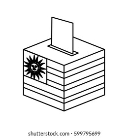 election day uruguay urn vector illustration design