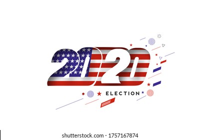 Election day. Usa debate of president voting 2020. Election voting poster. Vote 2020 in USA, banner design.