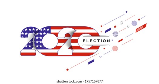 Election day. Usa debate of president voting 2020. Election voting poster. Vote 2020 in USA, banner design.