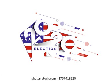 Election day. Usa debate of president voting 2020. Election voting poster. Vote 2020 in USA, banner design.