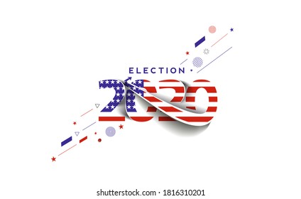 Election day. Usa debate of president voting 2020. Election voting poster. Vote 2020 in USA, banner design.