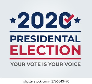 Election day. Vote 2020 in USA, banner design. Usa debate of president voting 2020. Election voting poster.  Political election campaign