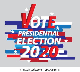 Election day. Vote 2020 in USA, banner design. Usa debate of president voting 2020. Election voting poster. Political election campaign