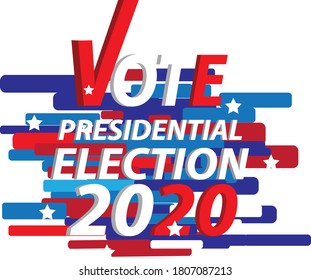 Election day. Vote 2020 in USA, banner design. Election voting poster. Political election campaign