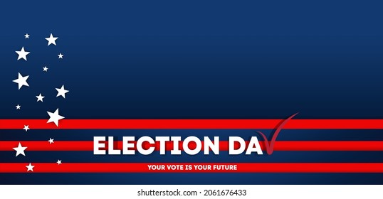 Election day vote banner design with copy space