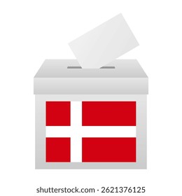 Elecciones en Dinamarca. Concepto electoral. Ilustración vectorial.