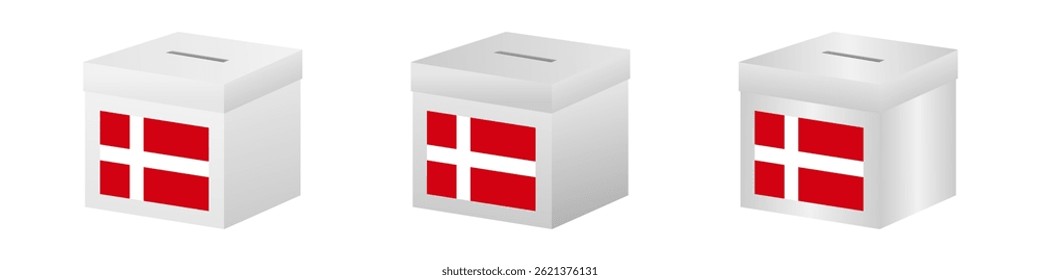 Elecciones en Dinamarca. Concepto electoral. Ilustración vectorial.