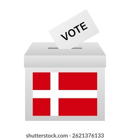 Eleições na Dinamarca. Conceito de Eleição. Ilustração de vetor.