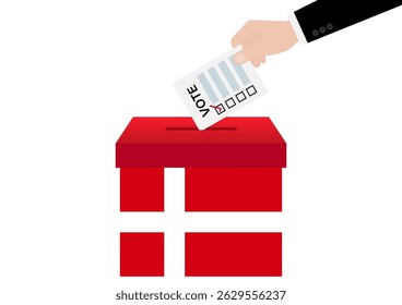 Election in the Denmark. Election Concept. Vector Illustration.