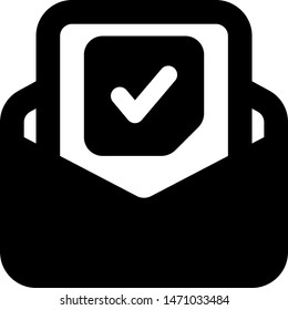 Election document in an envelope isolated on white background