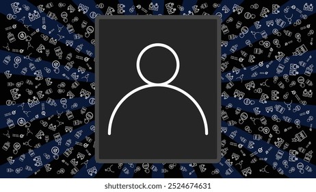election doodle make Pattern background contain vote icon , box and text Your Vote is Your Voice , a doodle vote for election isolated in black with frame photo