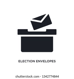 election envelopes and box isolated icon. simple element illustration from political concept icons. election envelopes and box editable logo sign symbol design on white background. can be use for
