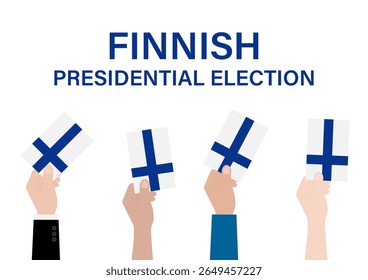 Eleição na Finlândia. Conceito de Eleição. Ilustração de vetor.	