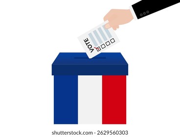 Election in the France. Election Concept. Vector Illustration.
