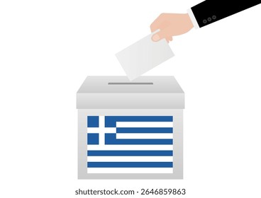 Elecciones en Grecia. Concepto electoral. Ilustración vectorial.