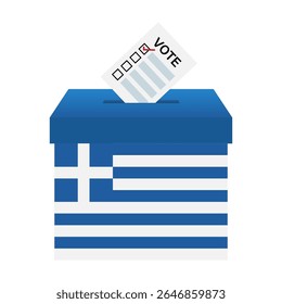 Eleições na Grécia. Conceito de Eleição. Ilustração de vetor.