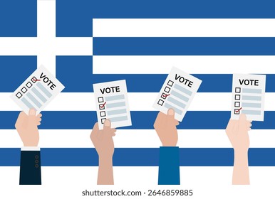 Election in Greece. Election Concept. Vector Illustration.