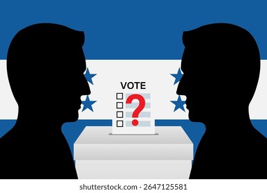 Elecciones en Honduras. Concepto electoral. Ilustración vectorial.