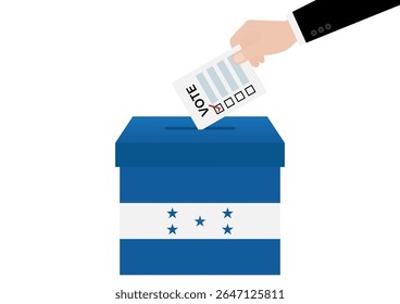 Elecciones en Honduras. Concepto electoral. Ilustración vectorial.