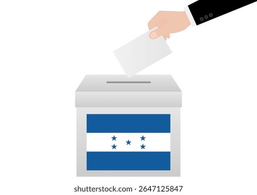 Elecciones en Honduras. Concepto electoral. Ilustración vectorial.