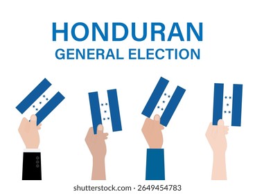 Eleições em Honduras. Conceito de Eleição. Ilustração de vetor.