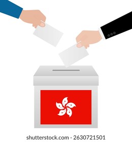 Eleições em Hong Kong. Conceito de Eleição. Ilustração de vetor.