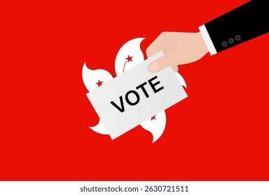 Election in Hong Kong. Election Concept. Vector Illustration.