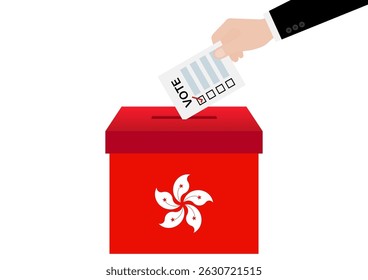 Election in Hong Kong. Election Concept. Vector Illustration.
