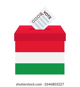 Eleições na Hungria. Conceito de Eleição. Ilustração de vetor.
