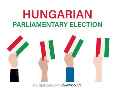 Eleições na Hungria. Conceito de Eleição. Ilustração de vetor.