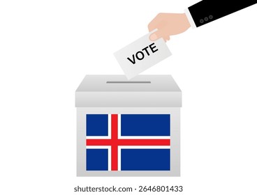 Election in Iceland. Election Concept. Vector Illustration.