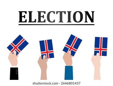 Election in Iceland. Election Concept. Vector Illustration.
